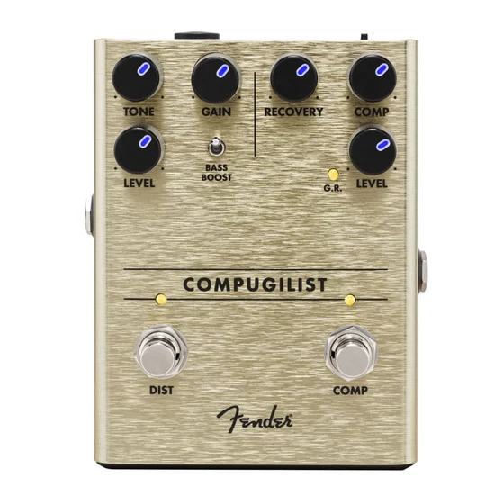 Fender Compugilist Compressor/Distortion guitar effects pedal