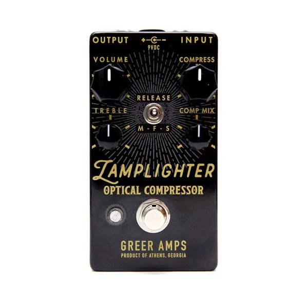 Greer Amps Lamplighter Optical Compressor guitar effects pedal
