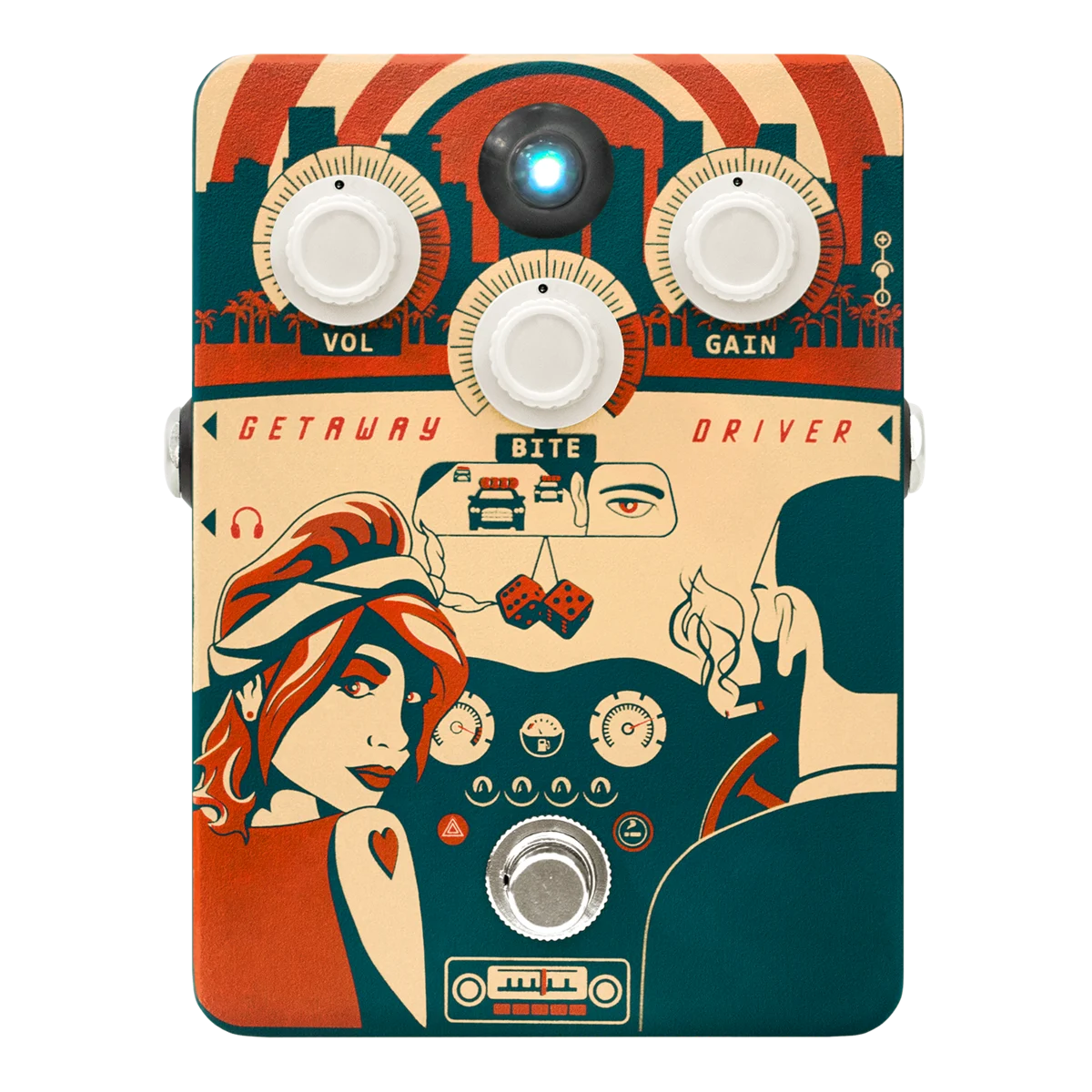 Orange Getaway Driver guitar effects pedal
